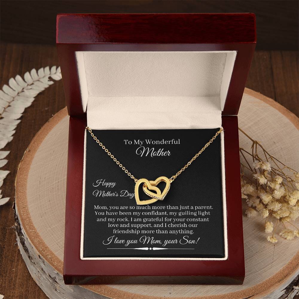 Gift For Mom - Mother's Day - I Love You - Interlocking Hearts Necklaces - The Shoppers Outlet