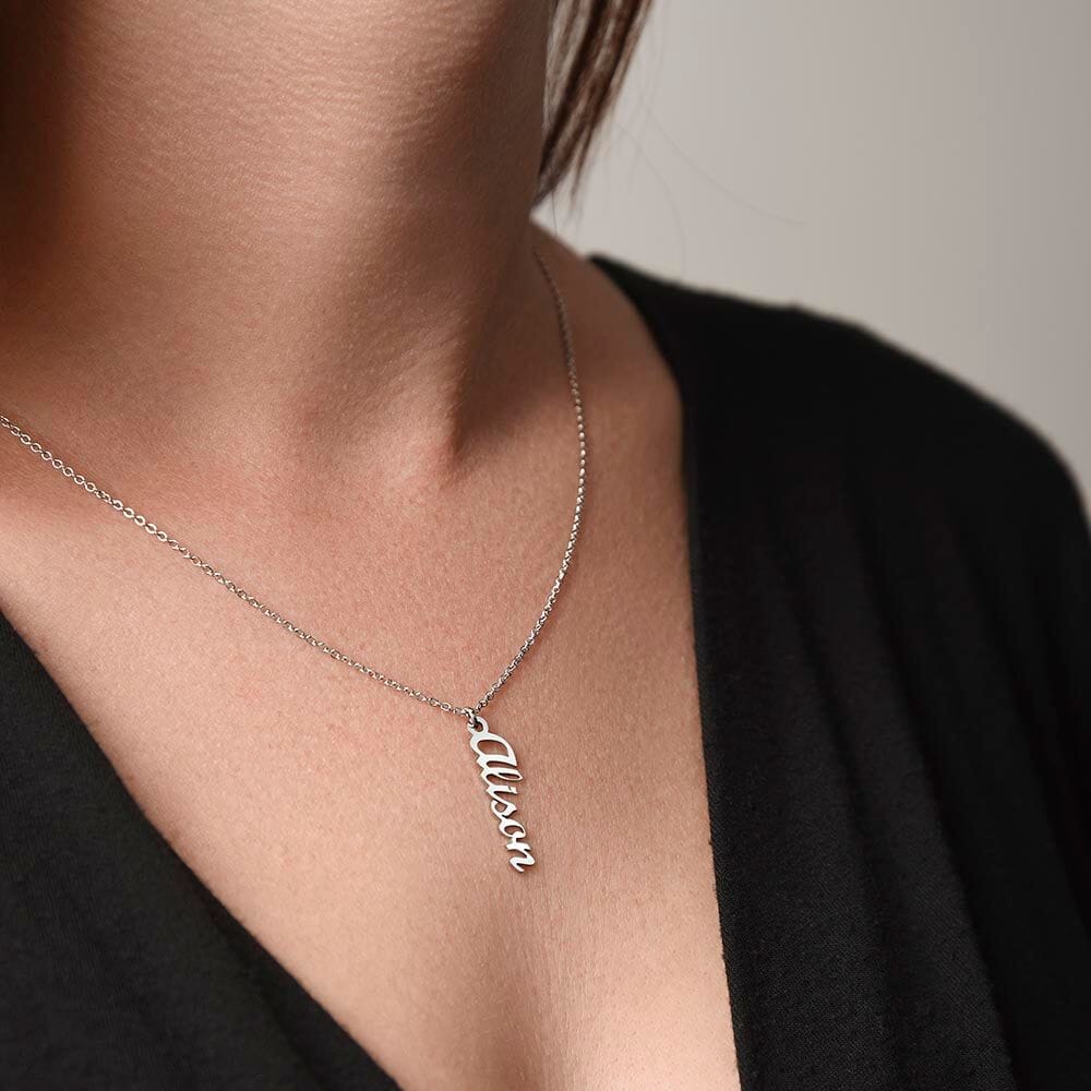 Personalized Vertical Name Necklaces - The Shoppers Outlet