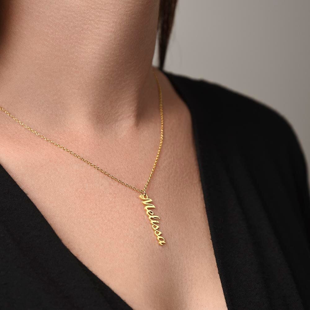 Personalized Vertical Name Necklaces - The Shoppers Outlet