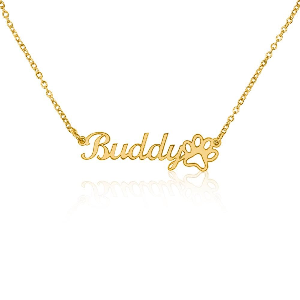 Personalized Paw Print Name Necklaces - The Shoppers Outlet