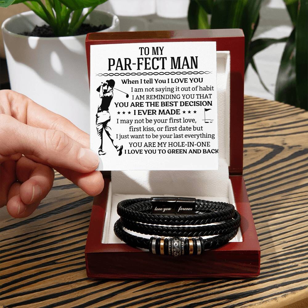 Gift For Soulmate - To My Par-Fect Man - Men's "Love You Forever" Bracelet - The Shoppers Outlet