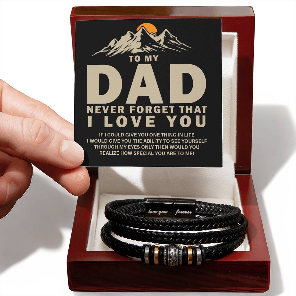 Gift For Dad - To My Dad - Never Forget That I Love You - Love You Forever Bracelet - The Shoppers Outlet
