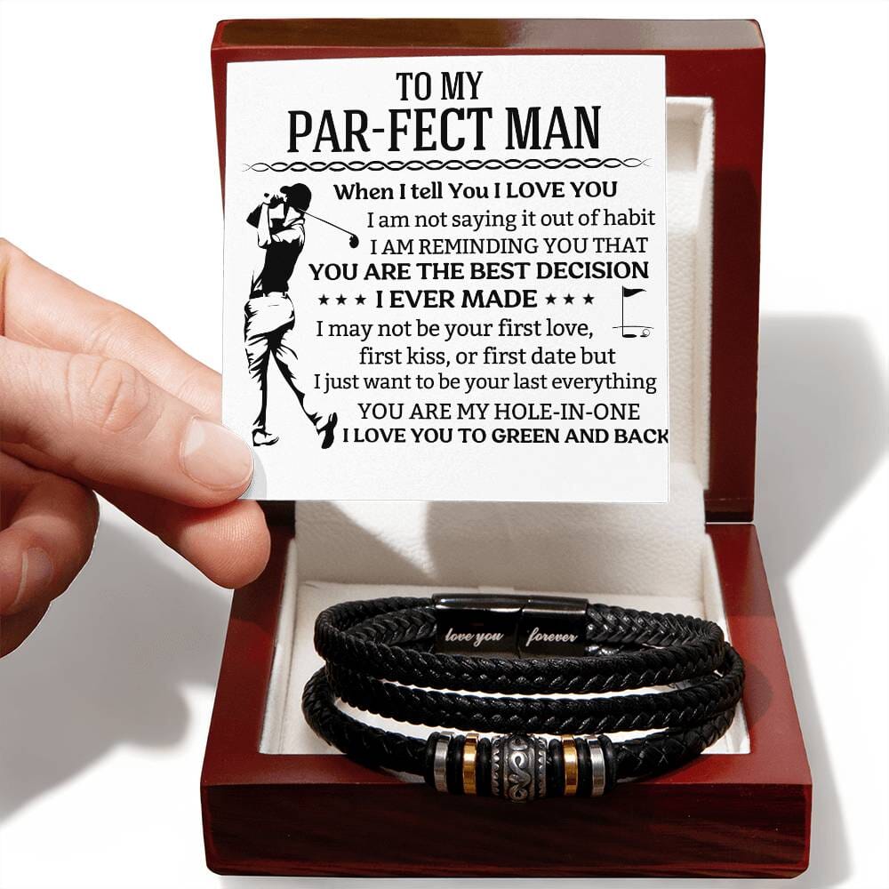 Gift For Soulmate - To My Par-Fect Man - Men's "Love You Forever" Bracelet - The Shoppers Outlet