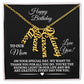 Mom - Happy Birthday - Personalized Vertical Name Necklaces - The Shoppers Outlet