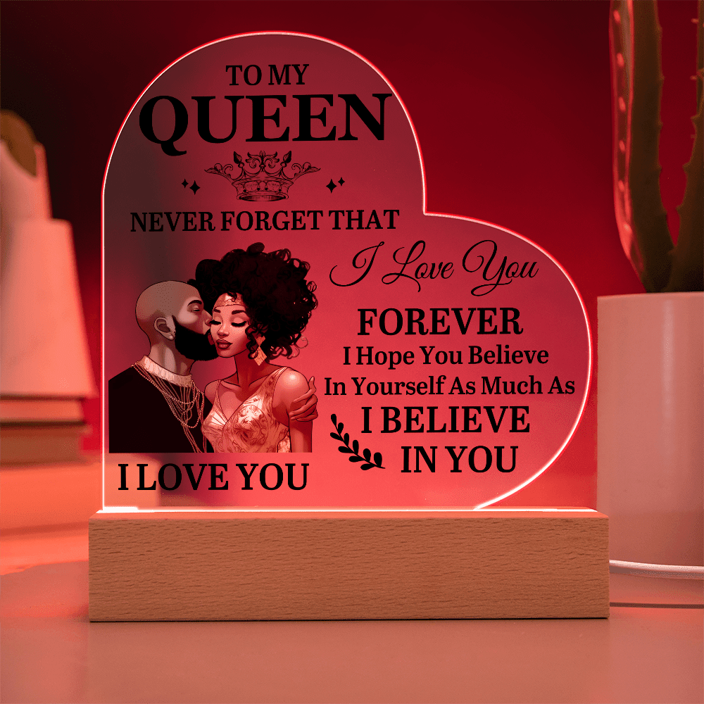Gift For Soulmate - Never Forget That I Love You - Heart Acrylic Plaque - The Shoppers Outlet