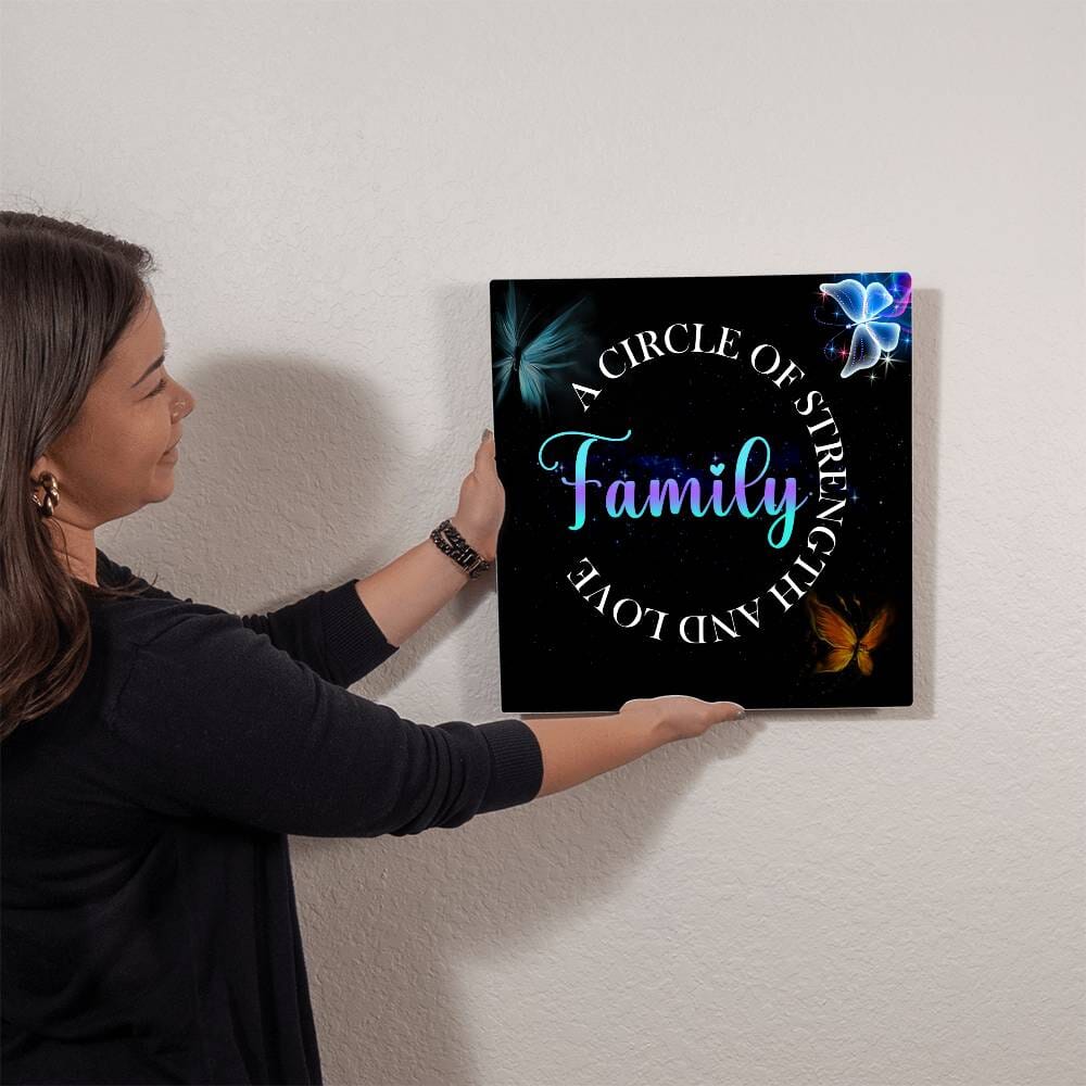 Inspirational - A Circle Of Strength And Love - High Gloss Metal Art Prints - The Shoppers Outlet
