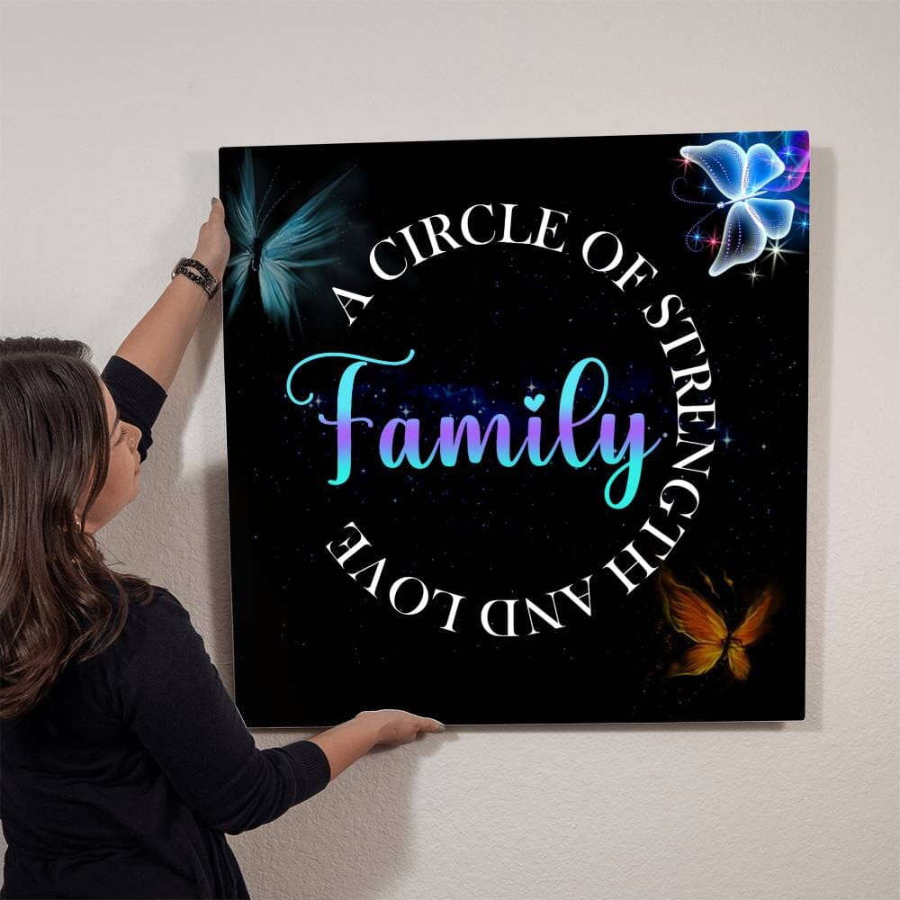 Inspirational - A Circle Of Strength And Love - High Gloss Metal Art Prints - The Shoppers Outlet