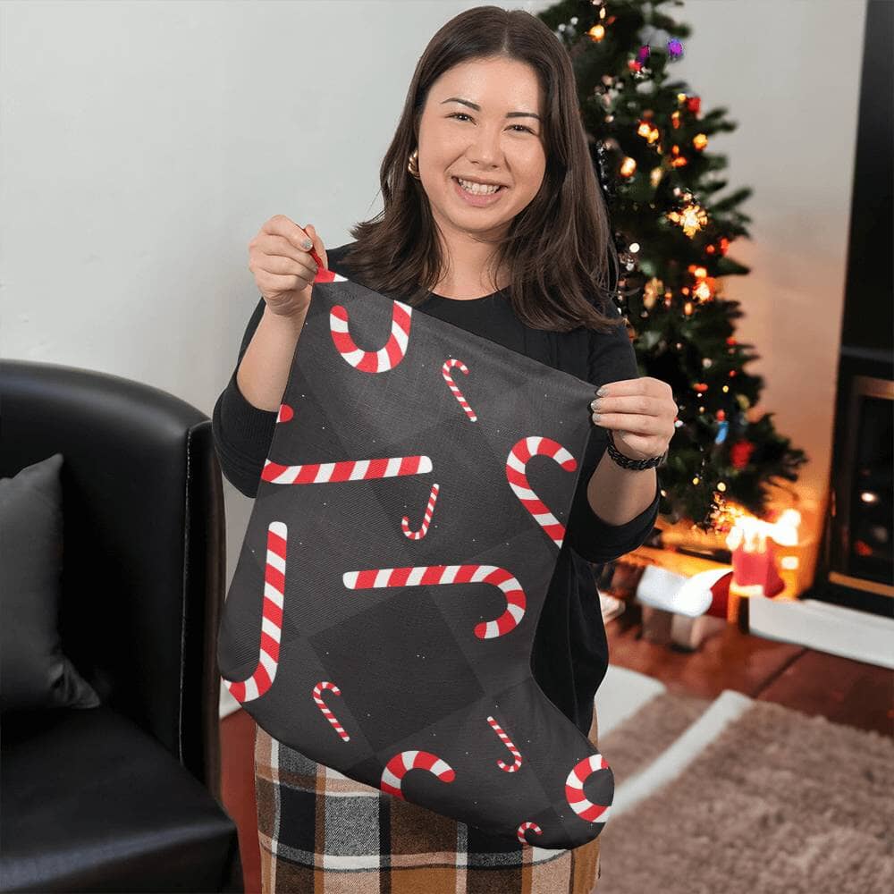 Holiday Stocking - Candy Canes - Giant Holiday Stocking - The Shoppers Outlet