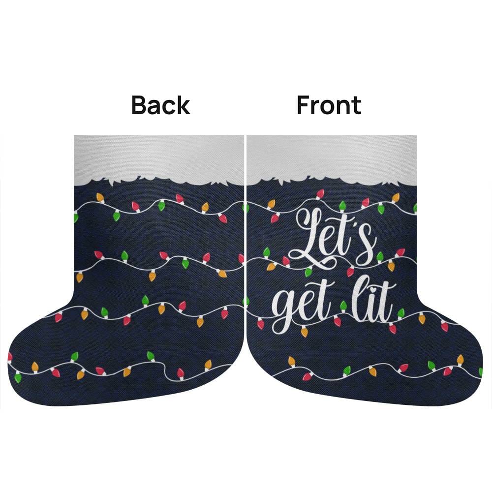 Holiday Stocking - Let's Get Lit - Giant Holiday Stocking - The Shoppers Outlet