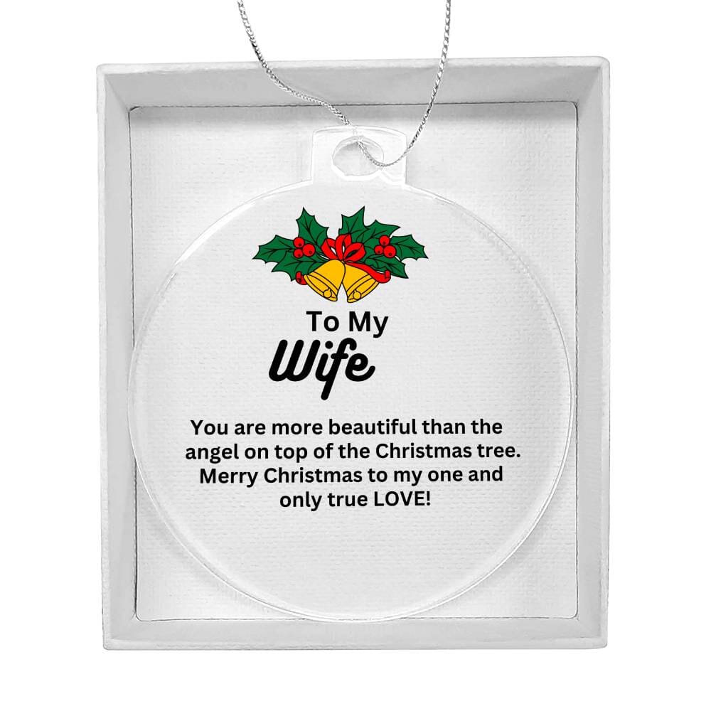 Wife - Merry Christmas To My One and Only - Personalized Acrylic Ornament - The Shoppers Outlet