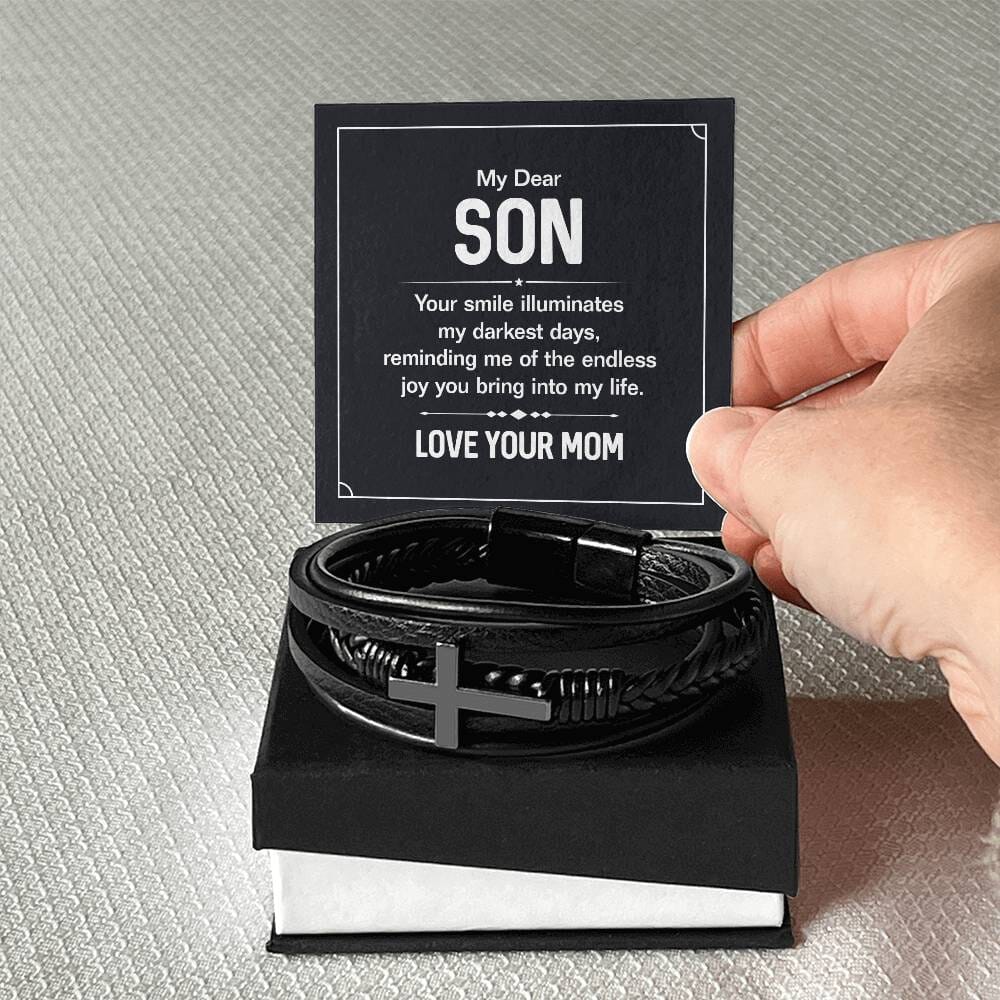 Gift For Son - My Dear Son - Cross Bracelet - The Shoppers Outlet