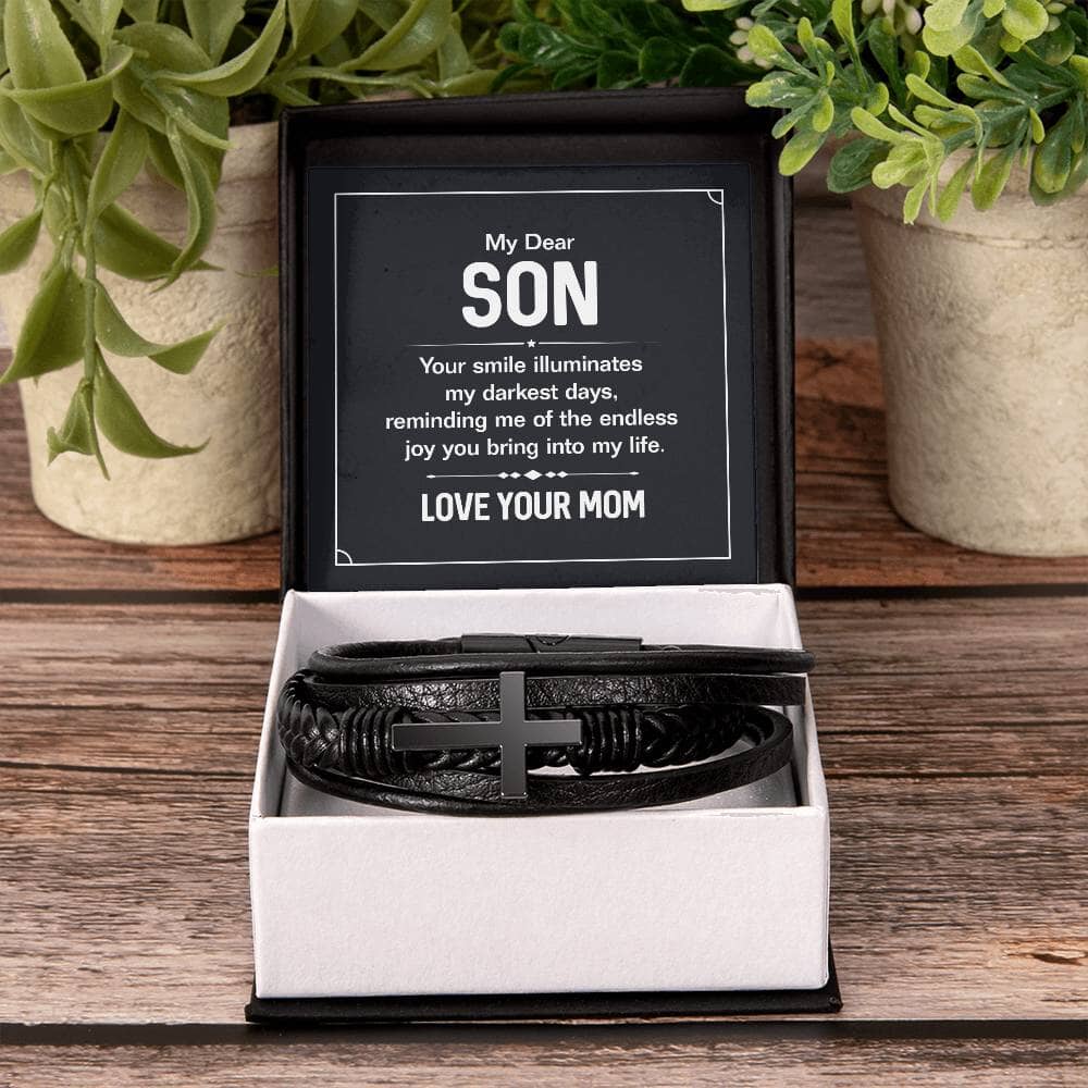Gift For Son - My Dear Son - Cross Bracelet - The Shoppers Outlet