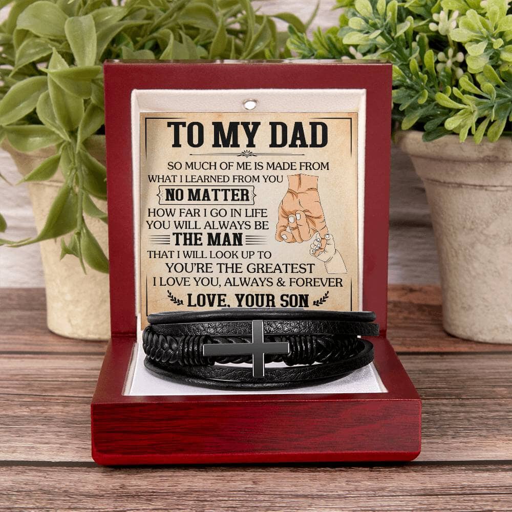 Gift For Dad - You're The Greatest - Cross Bracelet - The Shoppers Outlet