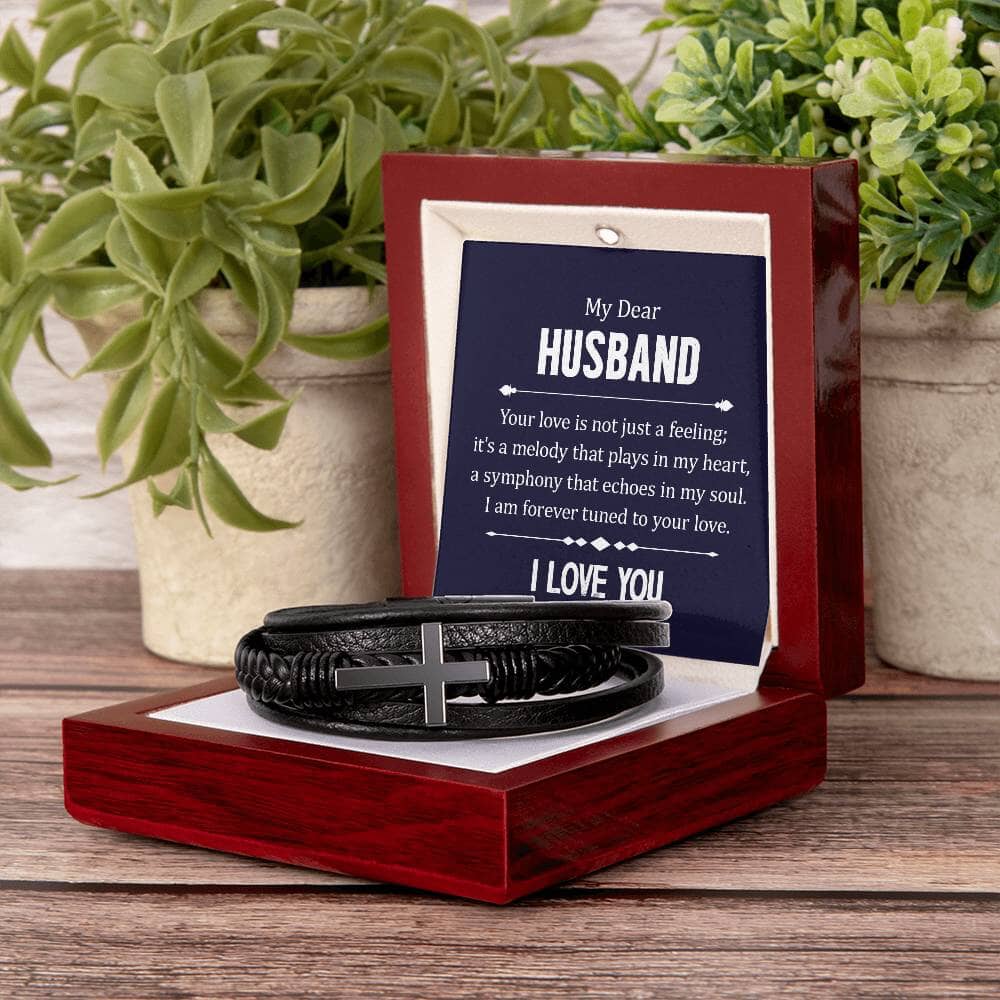 Gift For Husband - I Love You - Cross Bracelet - The Shoppers Outlet