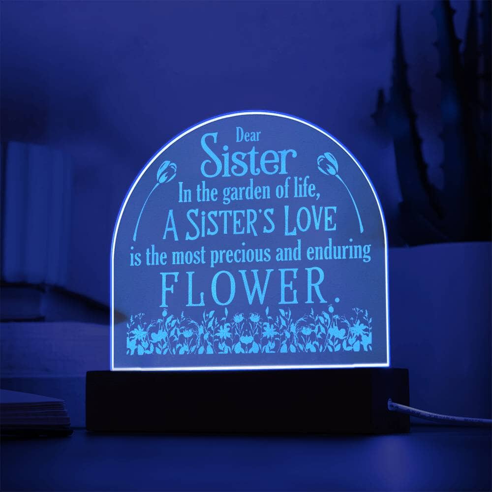 Sister - A Sister's Love - Engraved Acrylic Plaque - The Shoppers Outlet