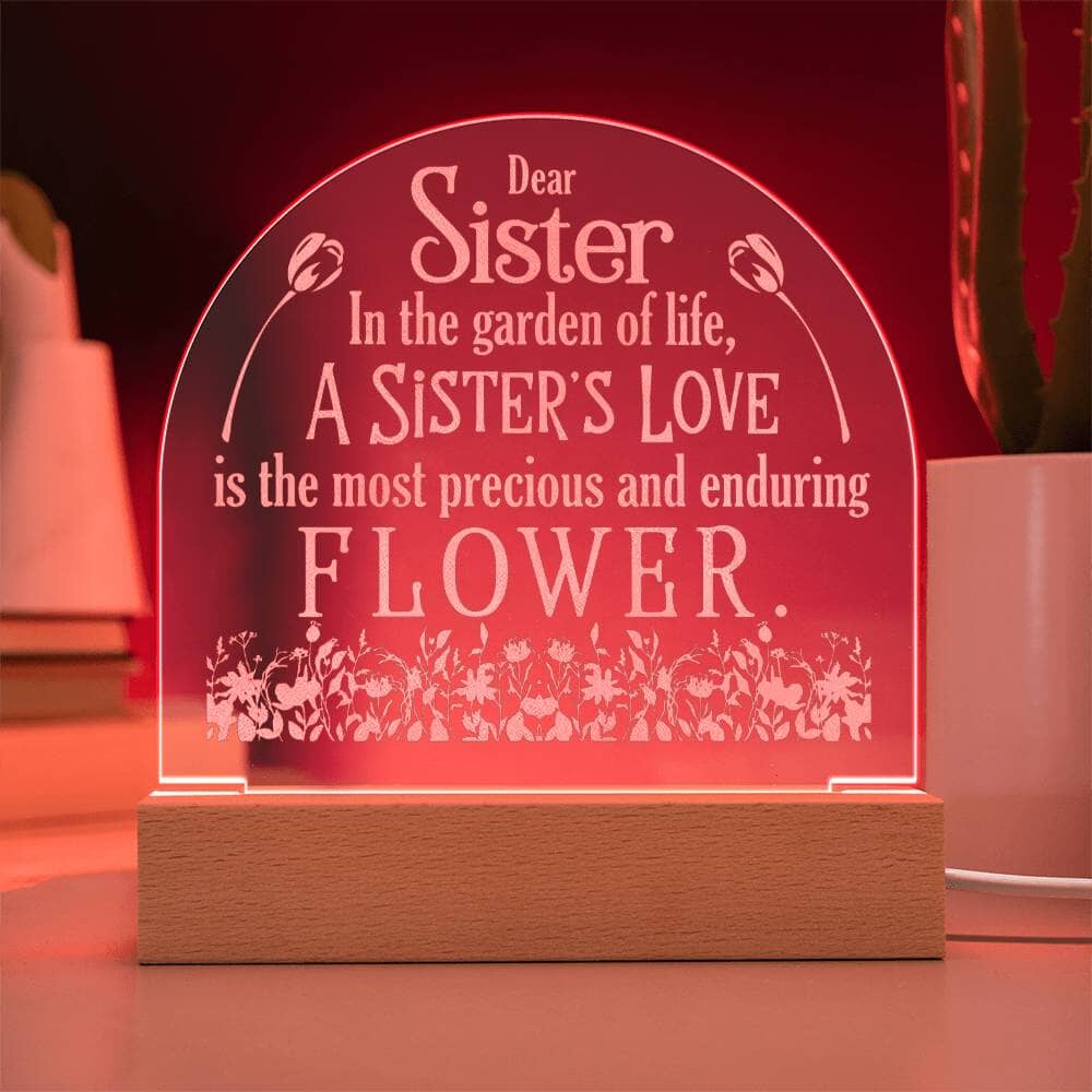 Sister - A Sister's Love - Engraved Acrylic Plaque - The Shoppers Outlet