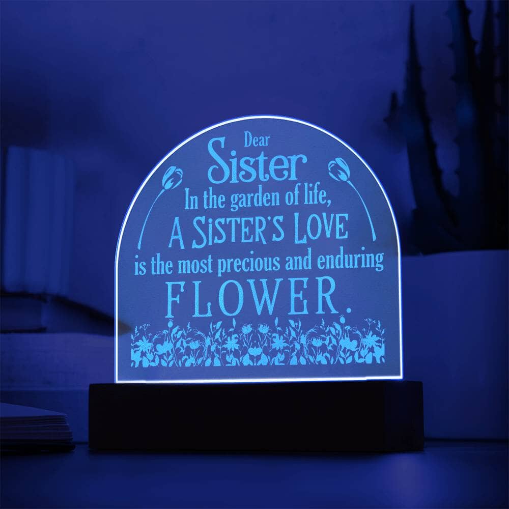Sister - A Sister's Love - Engraved Acrylic Plaque - The Shoppers Outlet
