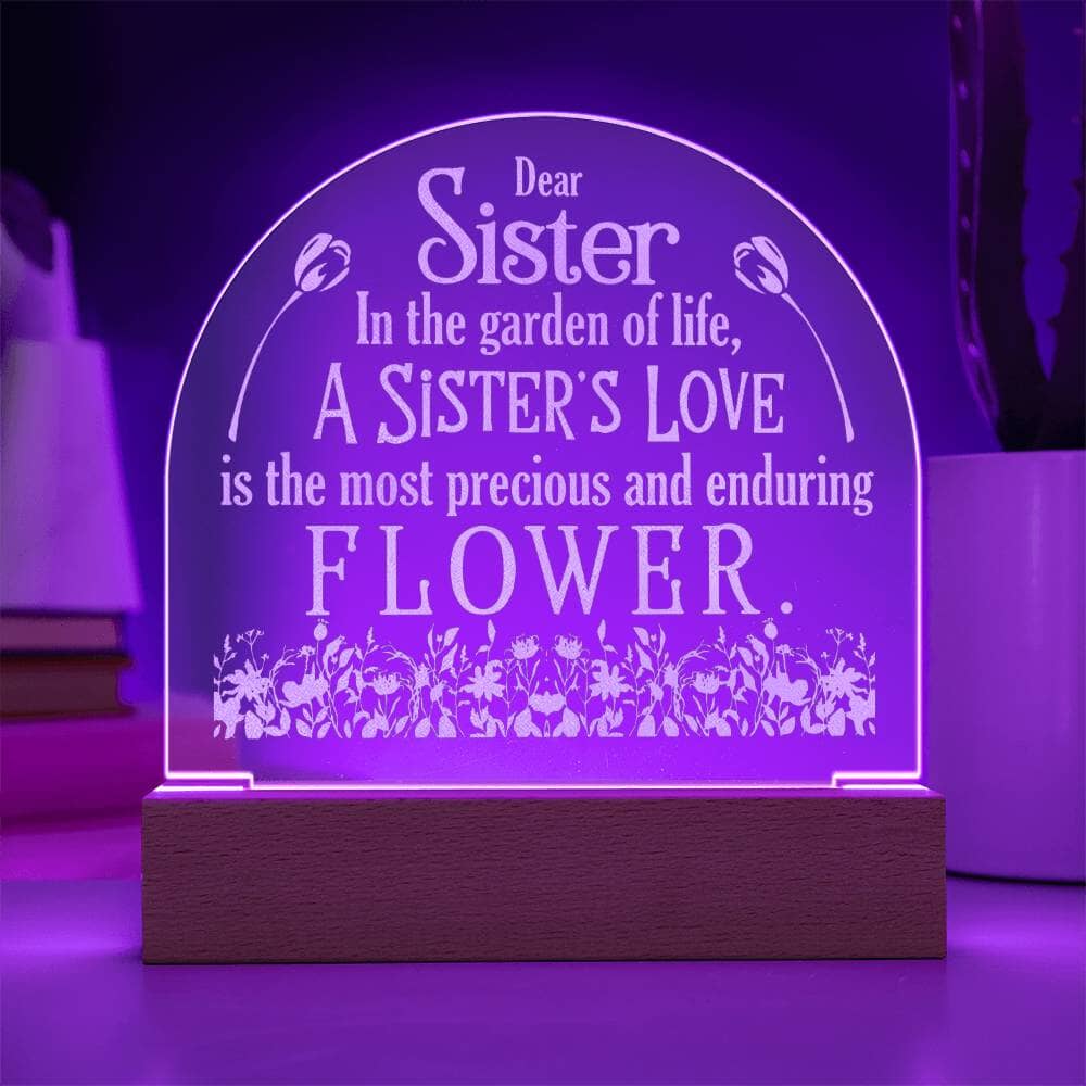 Sister - A Sister's Love - Engraved Acrylic Plaque - The Shoppers Outlet