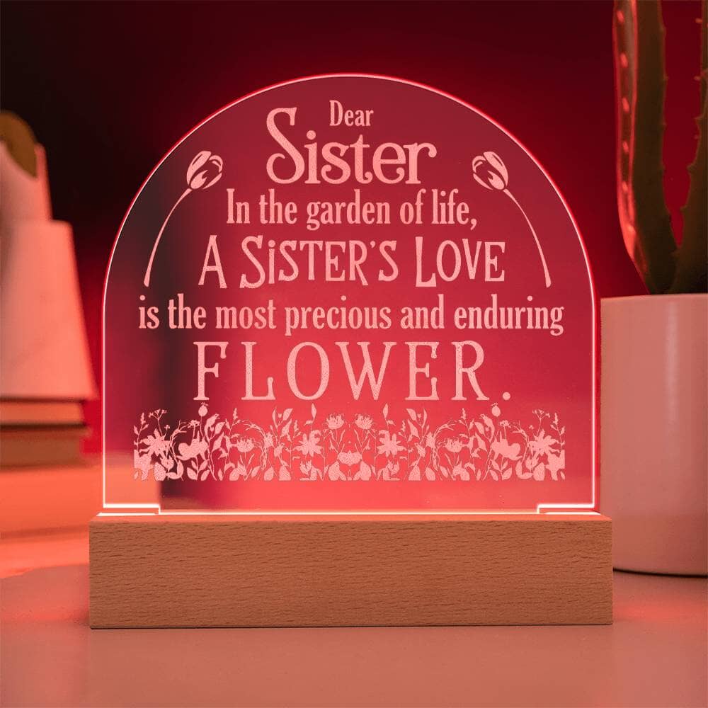 Sister - A Sister's Love - Engraved Acrylic Plaque - The Shoppers Outlet