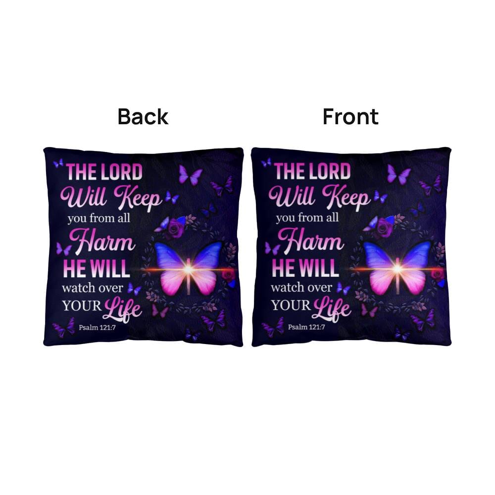 Faith - The Lord Will Keep You - Psalm 121:7 - Classic Throw Pillows - The Shoppers Outlet
