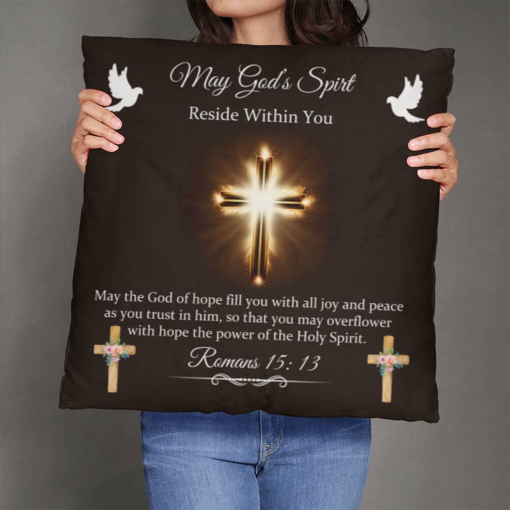 Faith - May The God Of Hope Fill You - Romans 15:13 - Classic Throw Pillows - The Shoppers Outlet