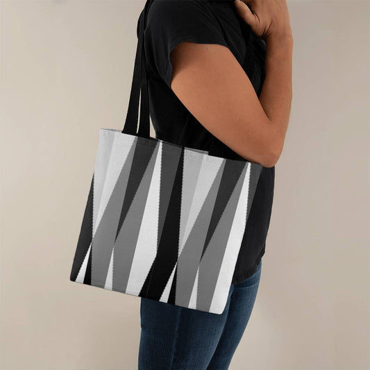 Black Gray White Maze Design - Classic Tote Bags - The Shoppers Outlet