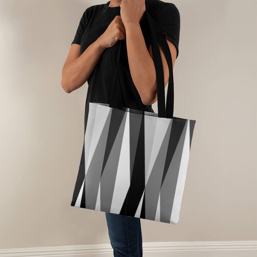 Black Gray White Maze Design - Classic Tote Bags - The Shoppers Outlet