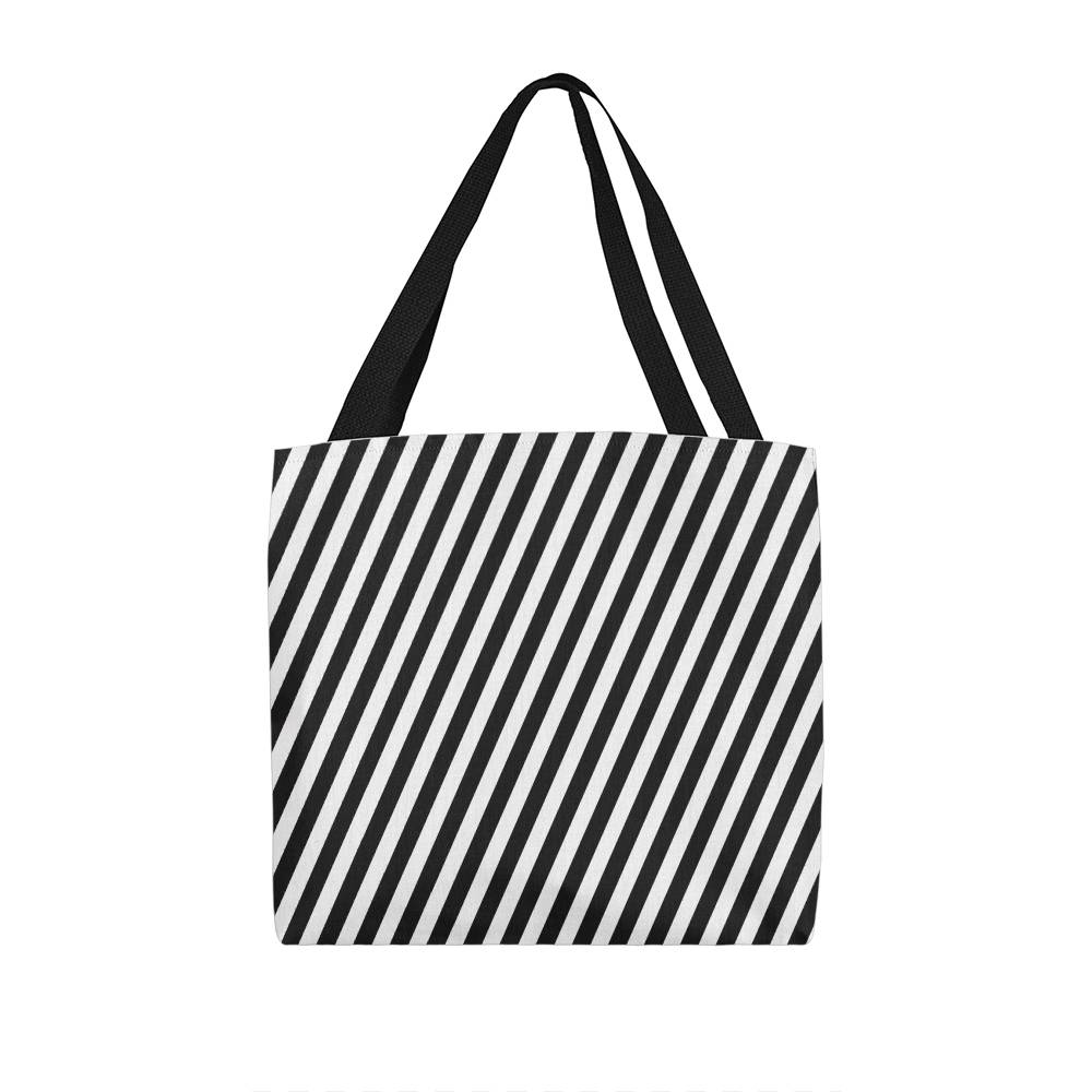 Diagonal Stripes Pattern Design - Classic Tote Bags - The Shoppers Outlet
