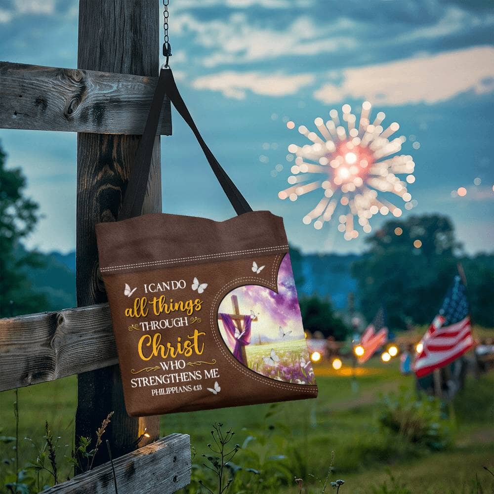 Faith - I Can Do All Things Through Christ Who Strengthens Me - Philippians 4:13 - Classic Tote Bags - The Shoppers Outlet