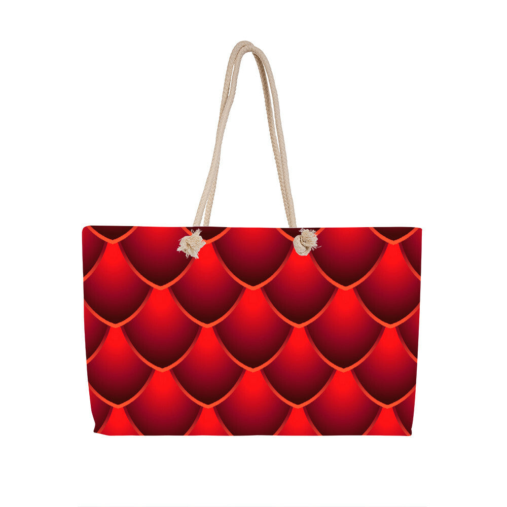 Red Dragon Scales Design - Weekender Tote Bags - The Shoppers Outlet