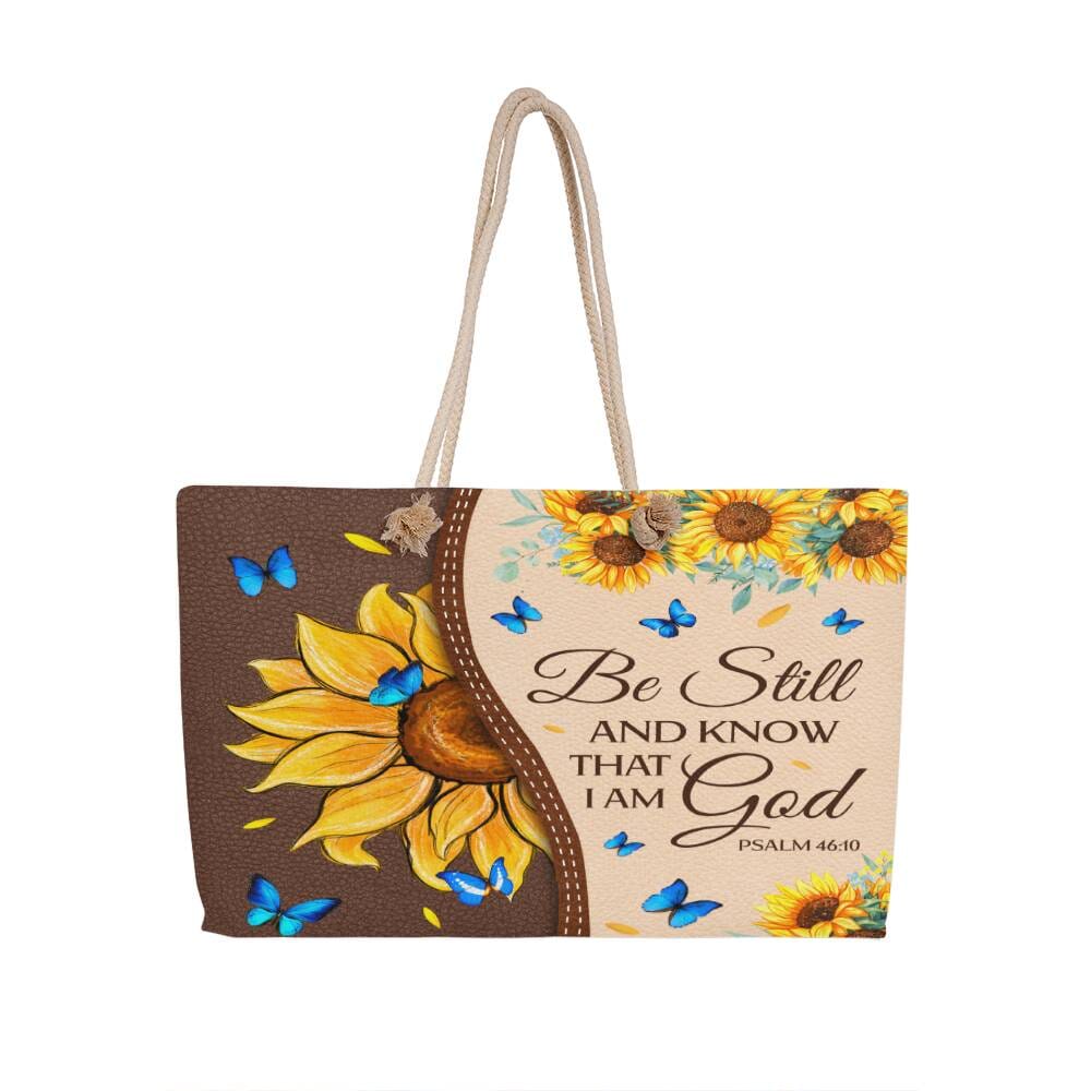 Faith - Be Still And Know That I Am God - Psalm 46:10 - Weekender Tote Bags - The Shoppers Outlet