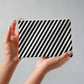 Diagonal Stripes Pattern Design - Small Fabric Zippered Pouch - The Shoppers Outlet