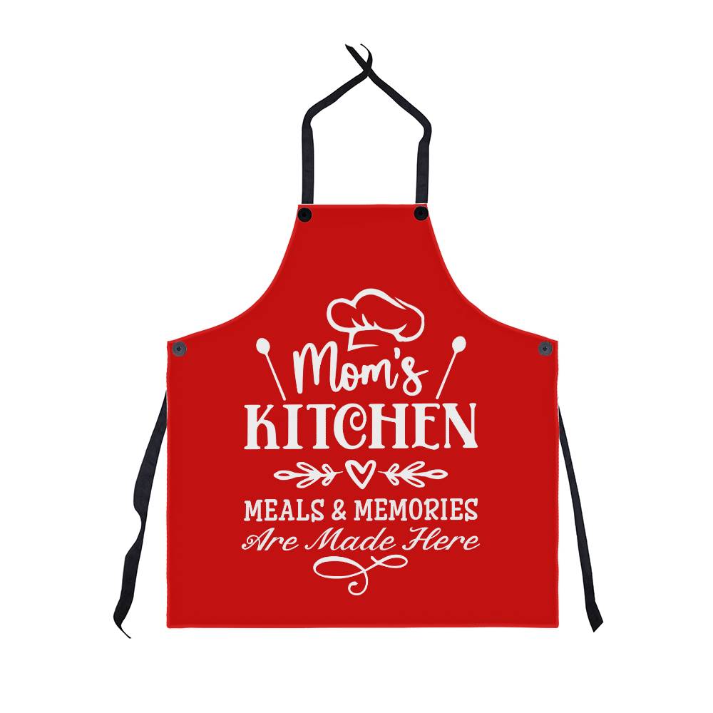 Mom's Kitchen - Meals & Memories Are Made Here - Premium Apron - The Shoppers Outlet