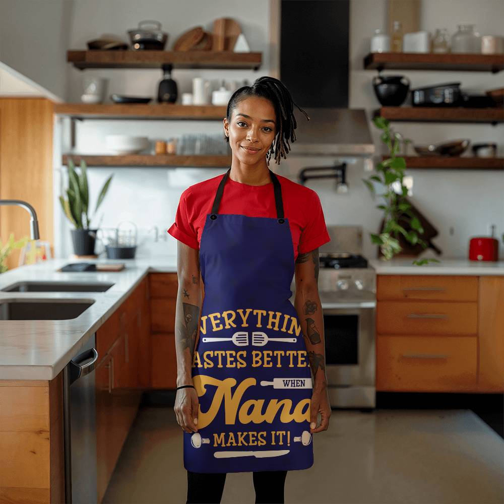 Everything Tastes Better When Nanna Makes It - Premium Apron - The Shoppers Outlet