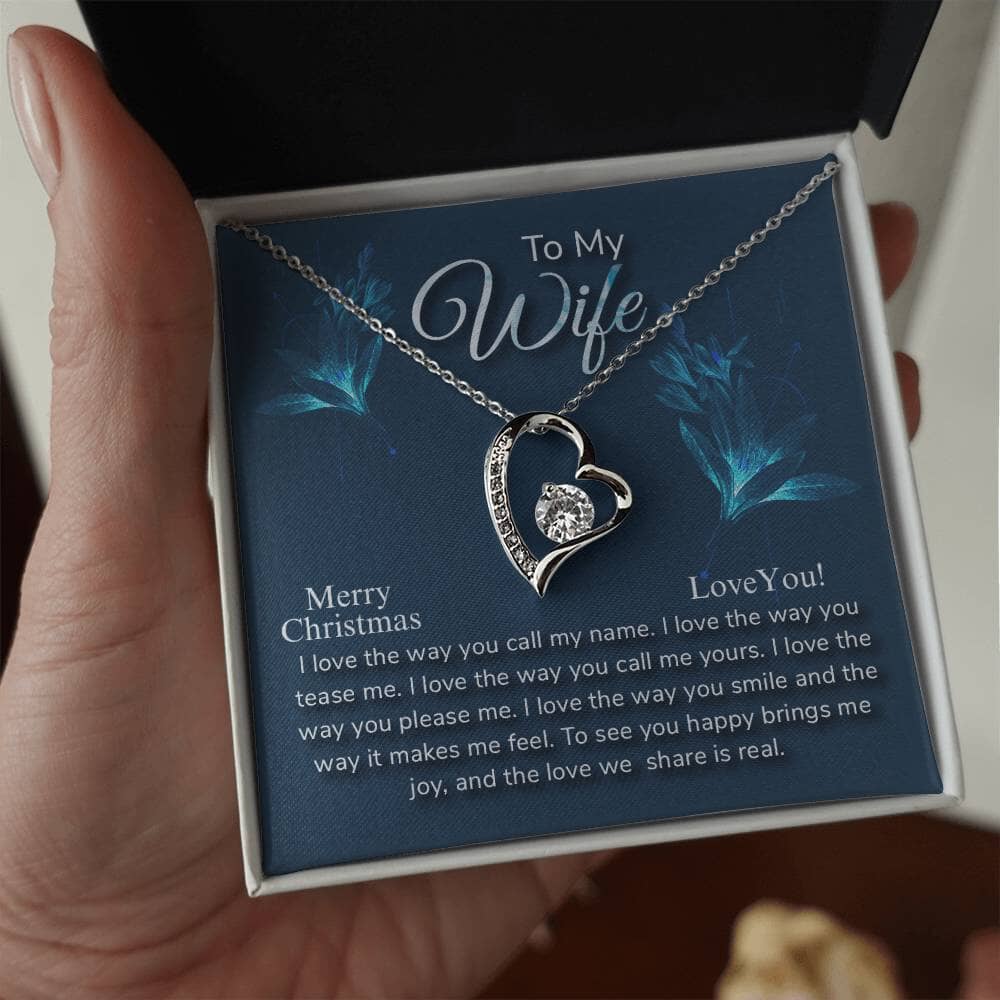 Gift For Wife - I Love The Way You - Merry Christmas - Forever Love Necklace - The Shoppers Outlet