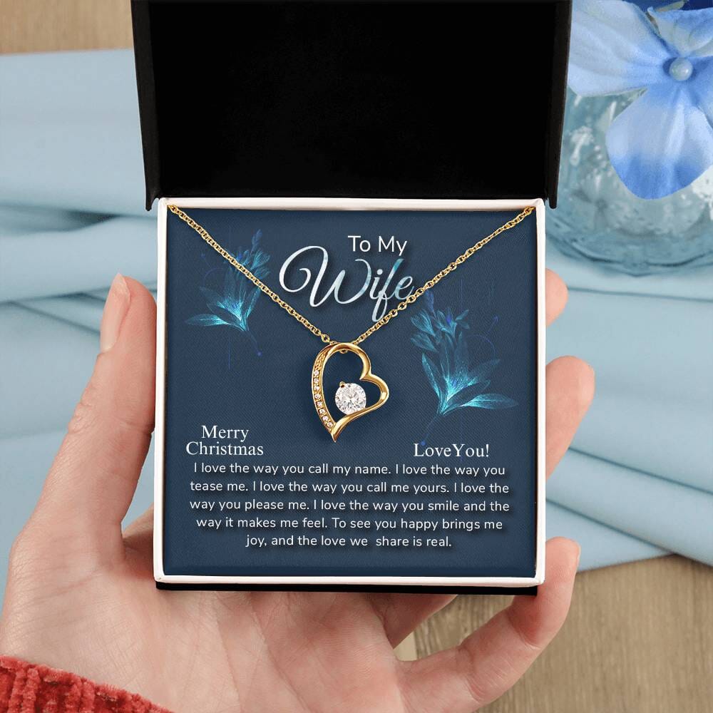 Gift For Wife - I Love The Way You - Merry Christmas - Forever Love Necklace - The Shoppers Outlet