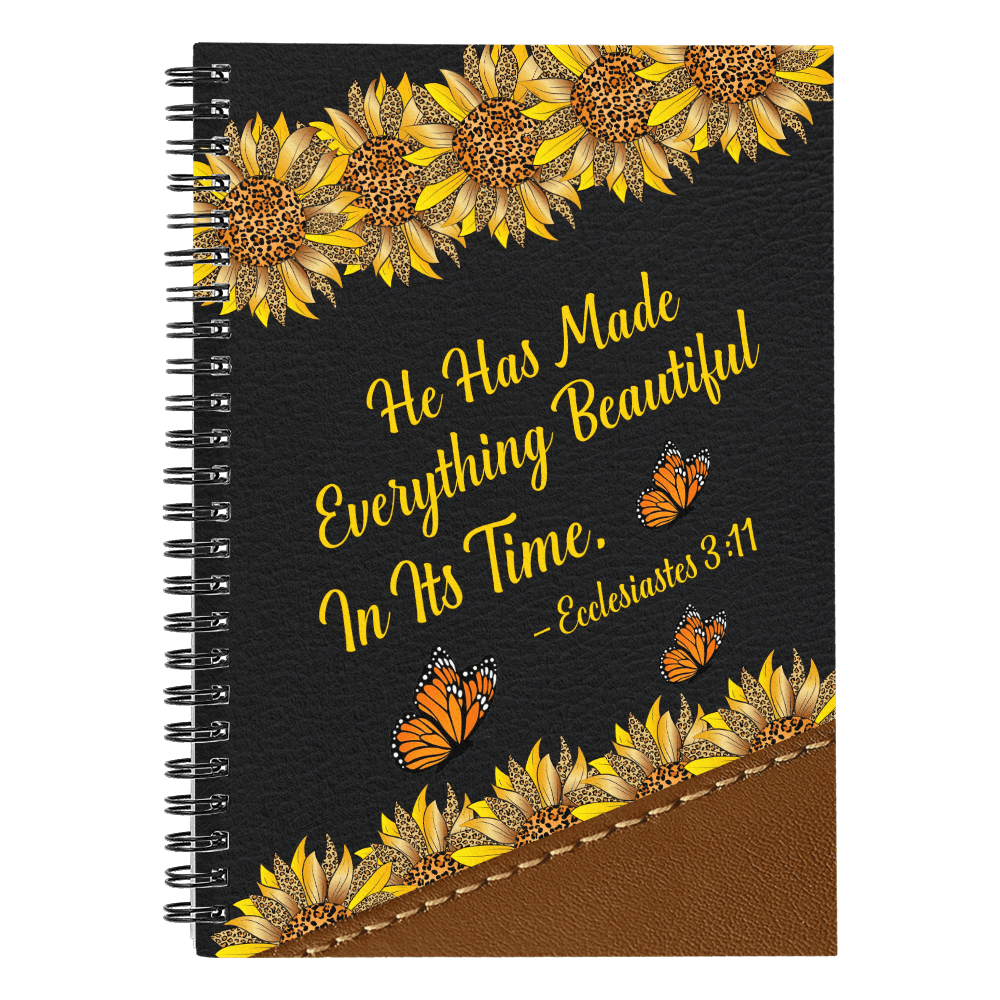 Faith - Ecclesiastes 3:11 - Bible Verse - Spiral Notebook - The Shoppers Outlet