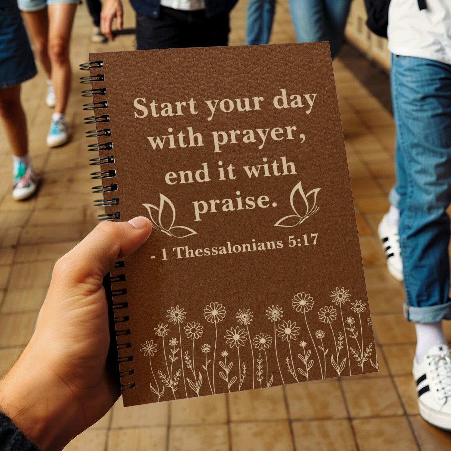 Faith - 1 Thessalonians 5:17 - Bible Verse - Spiral Notebook - The Shoppers Outlet