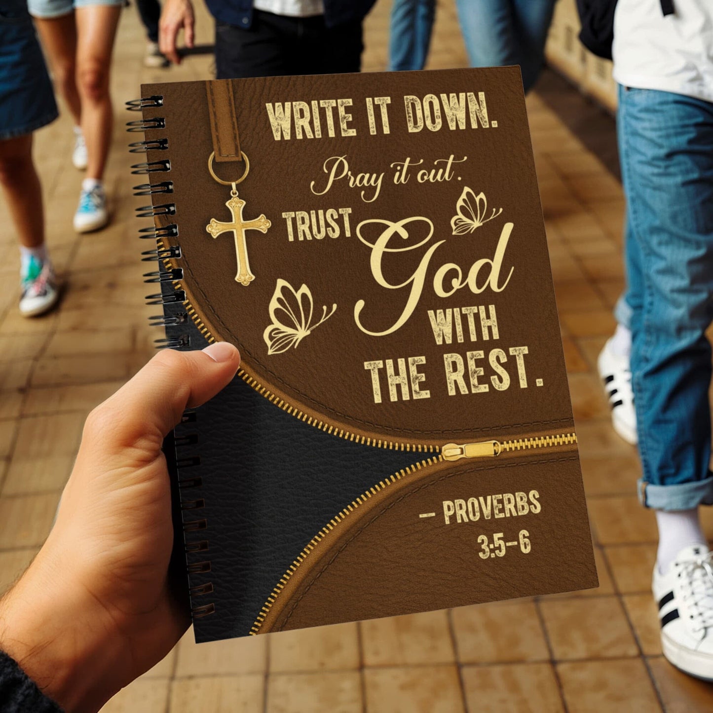 Faith - Proverbs 3:5-6 Bible Verse - Spiral Notebook - The Shoppers Outlet