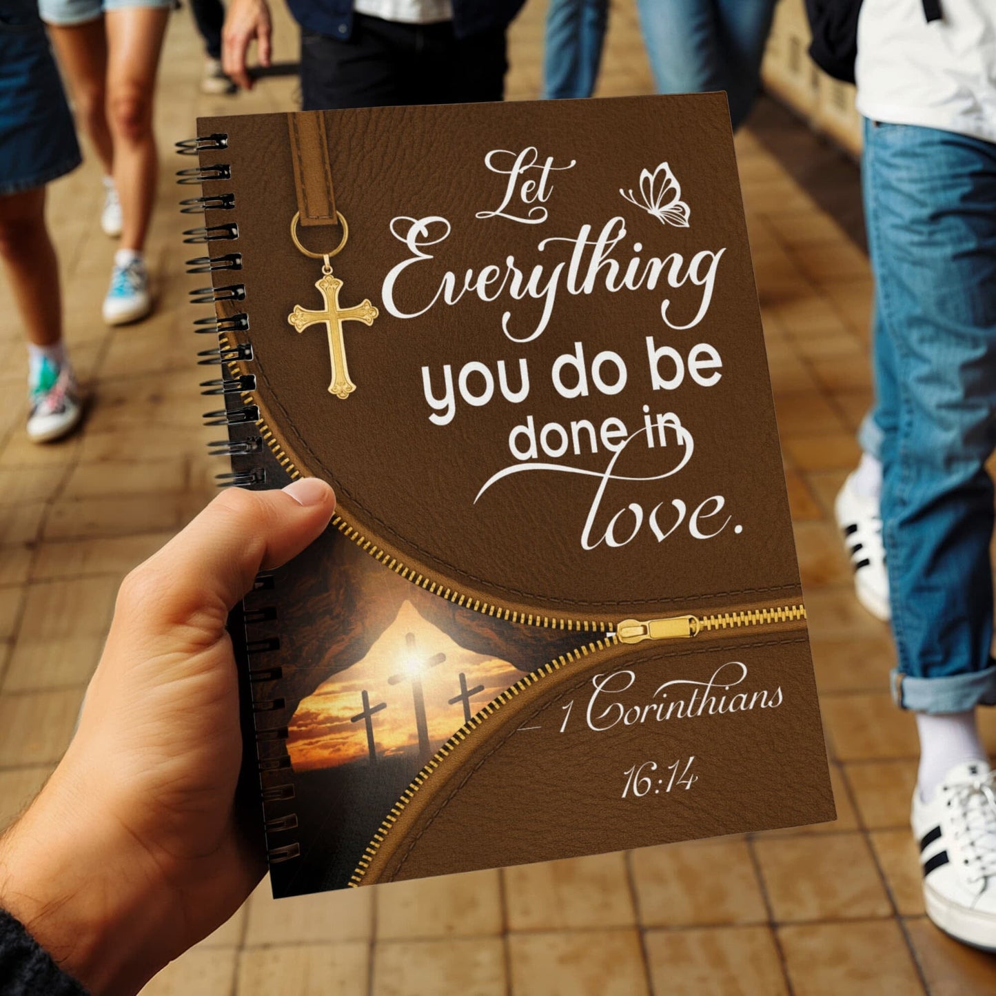 Faith -1 Corinthians 16:14 - Bible Verse - Spiral Notebook - The Shoppers Outlet