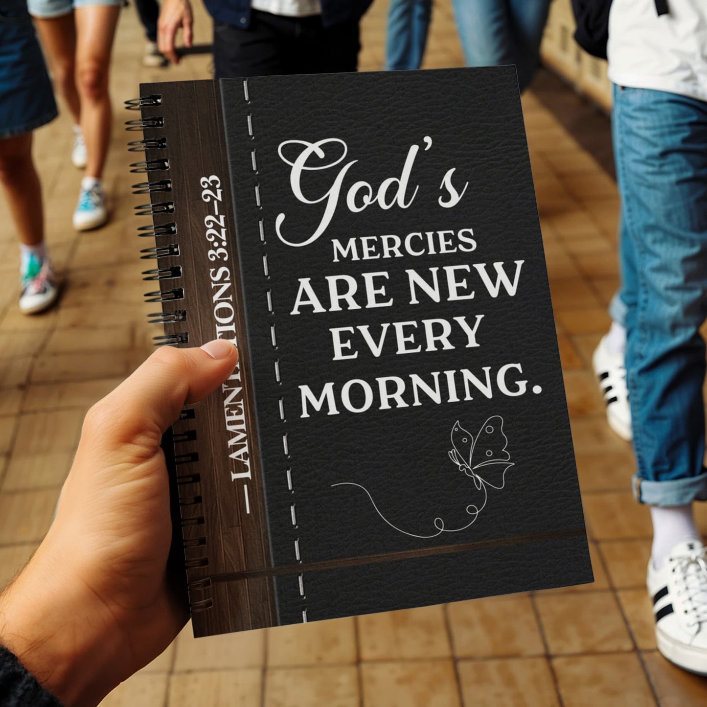 Faith - Lamentations 3:22-23 - Bible Verse - Spiral Notebook - The Shoppers Outlet