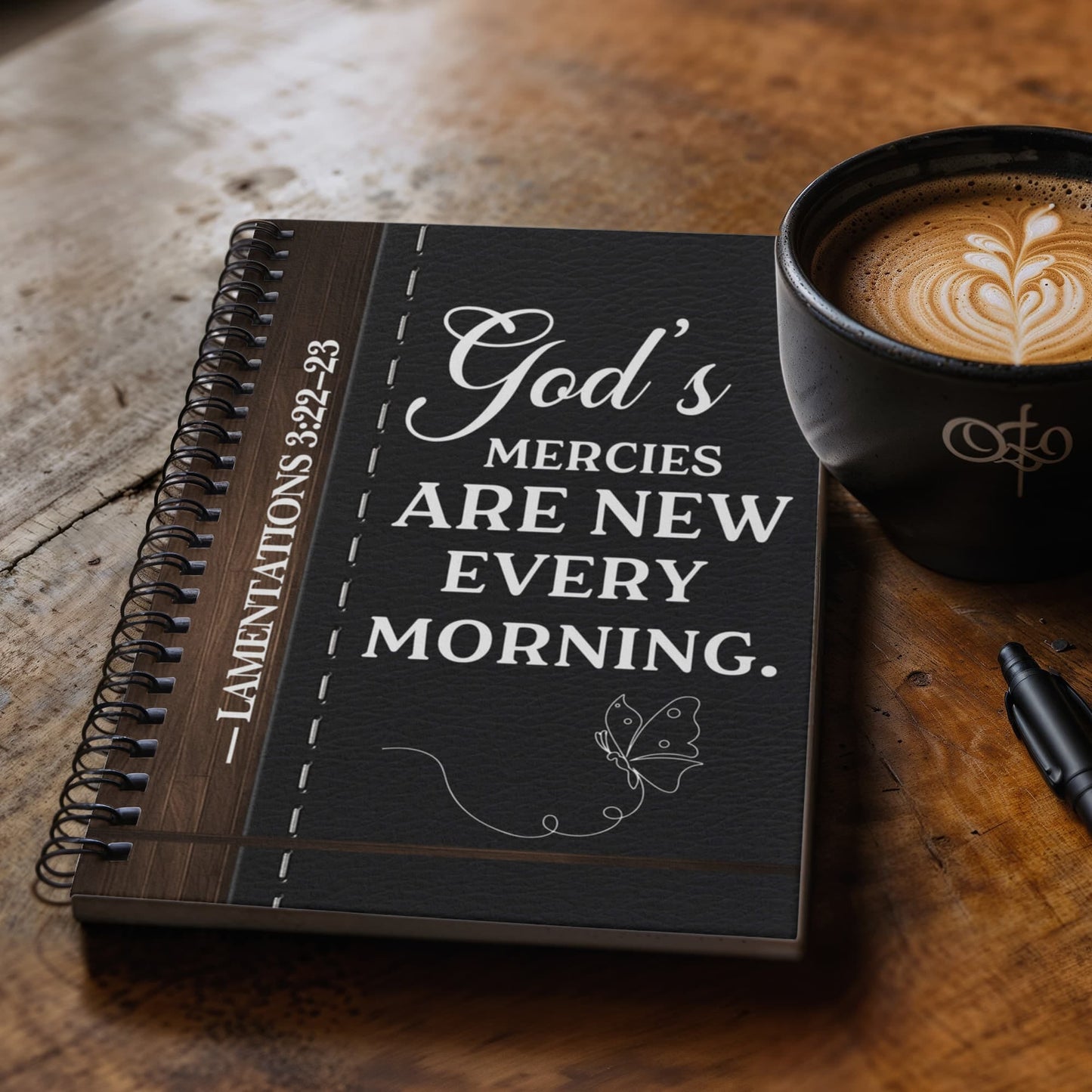 Faith - Lamentations 3:22-23 - Bible Verse - Spiral Notebook - The Shoppers Outlet