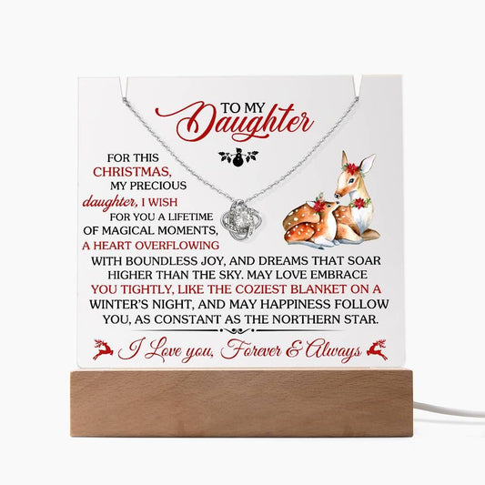 Gift For Daughter - For This Christmas My Precious Daughter I Wish - Keepsake Acrylic Bundle - The Shoppers Outlet