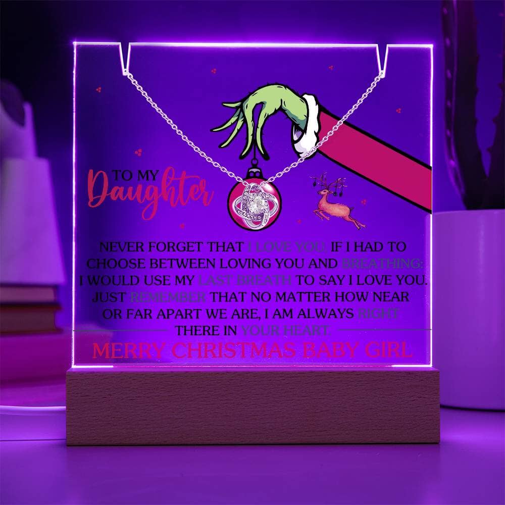 Gift For Daughter - Never Forget That I Love You - Keepsake Acrylic Bundle - The Shoppers Outlet