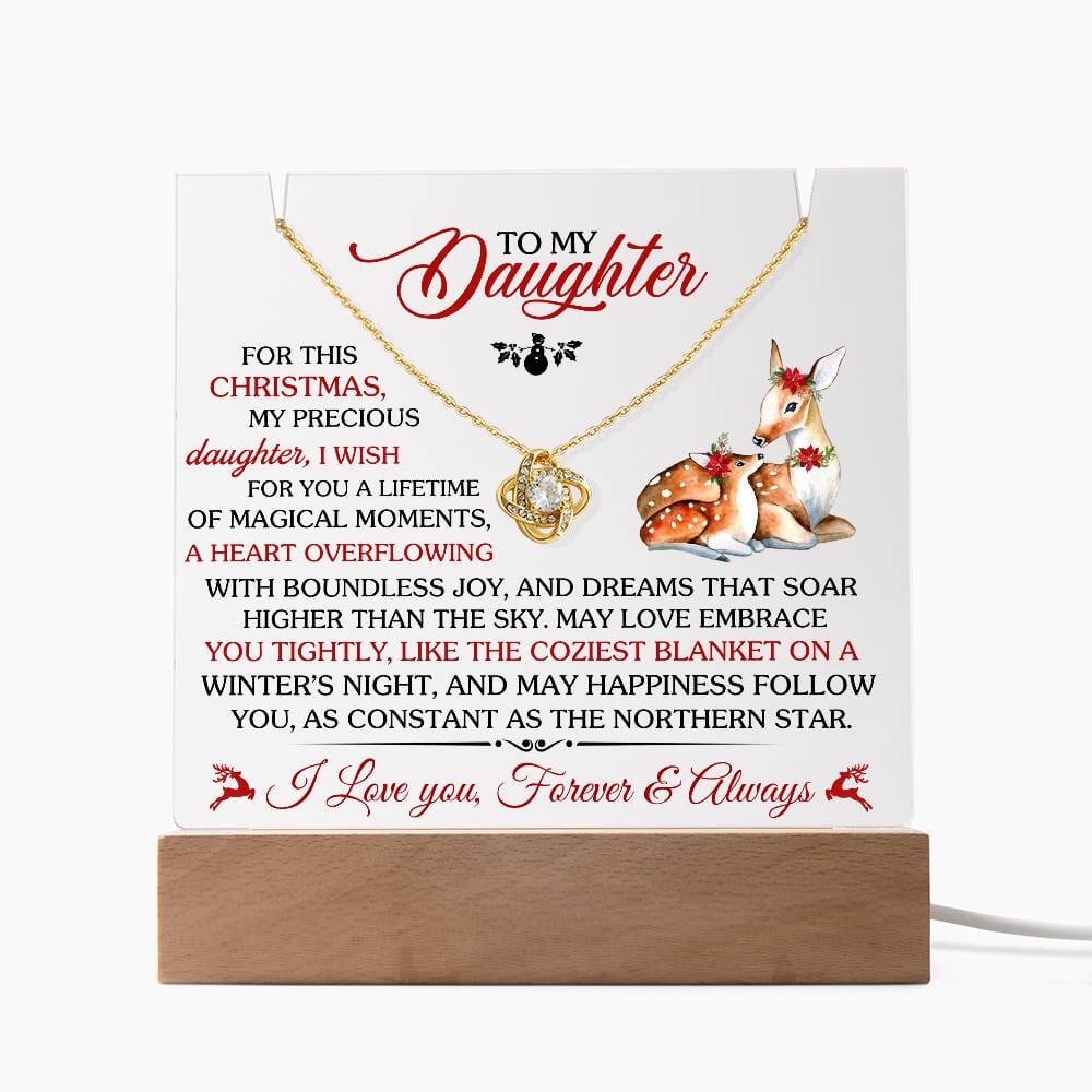 Gift For Daughter - For This Christmas My Precious Daughter I Wish - Keepsake Acrylic Bundle - The Shoppers Outlet