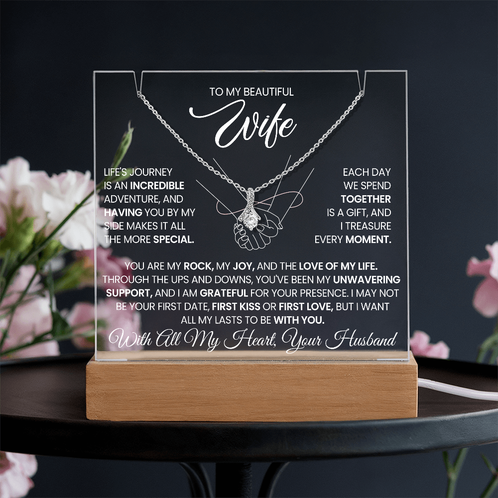 GIFT FOR WIFE - LIFE'S JOURNEY -ACRYLIC AND ALLURING BEAUTY NECKLACE BUNDLE - The Shoppers Outlet