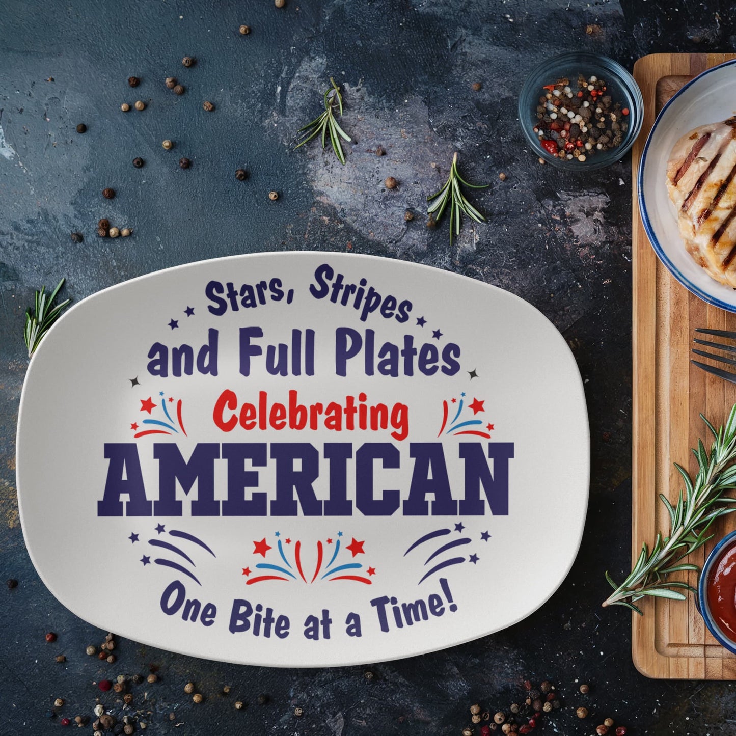 Patriots Platter - Celebrating American - Grilling Platter - The Shoppers Outlet