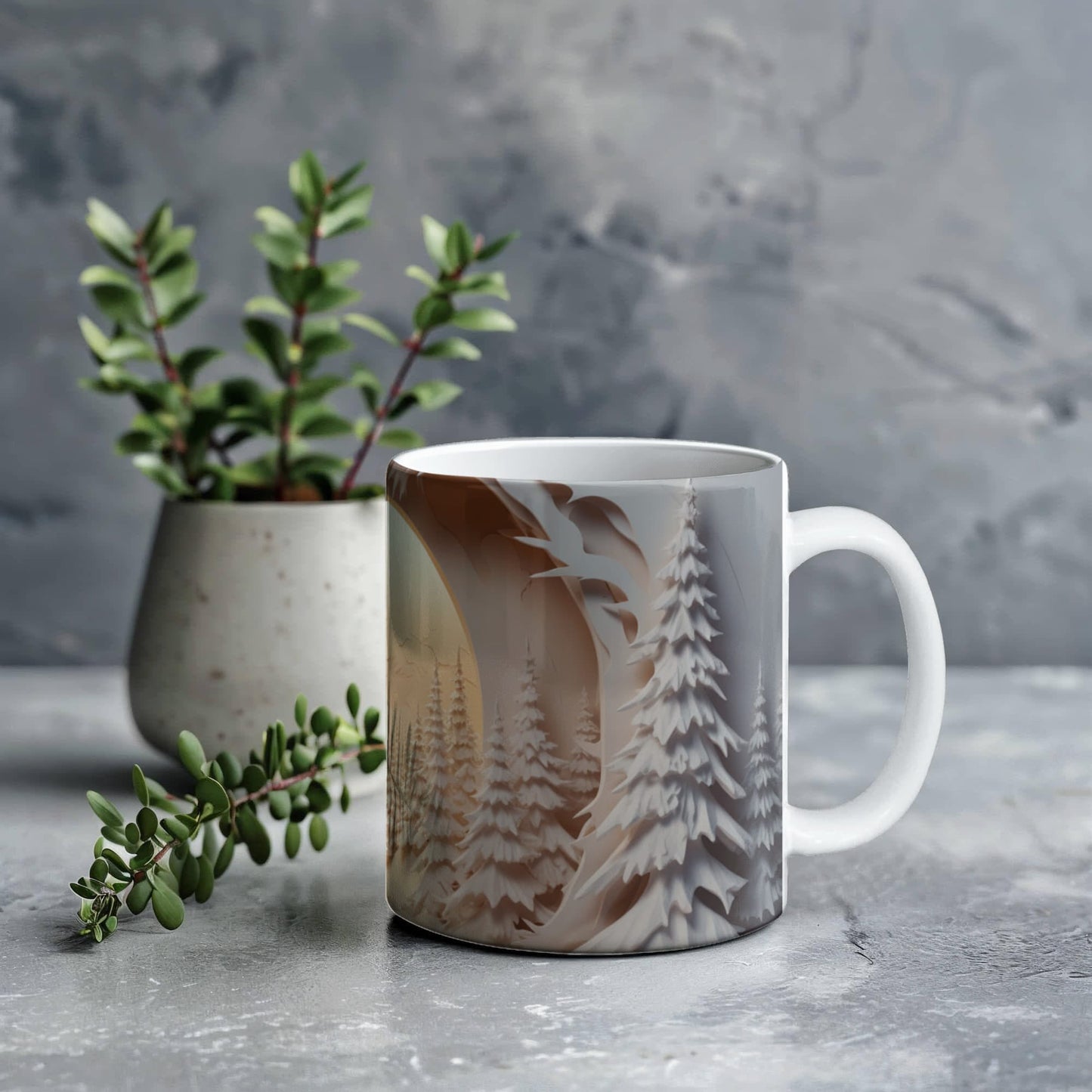 White Snow Winter Mug - Ceramic Mug - The Shoppers Outlet