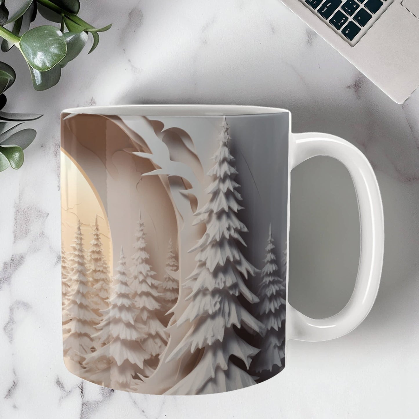 White Snow Winter Mug - Ceramic Mug - The Shoppers Outlet