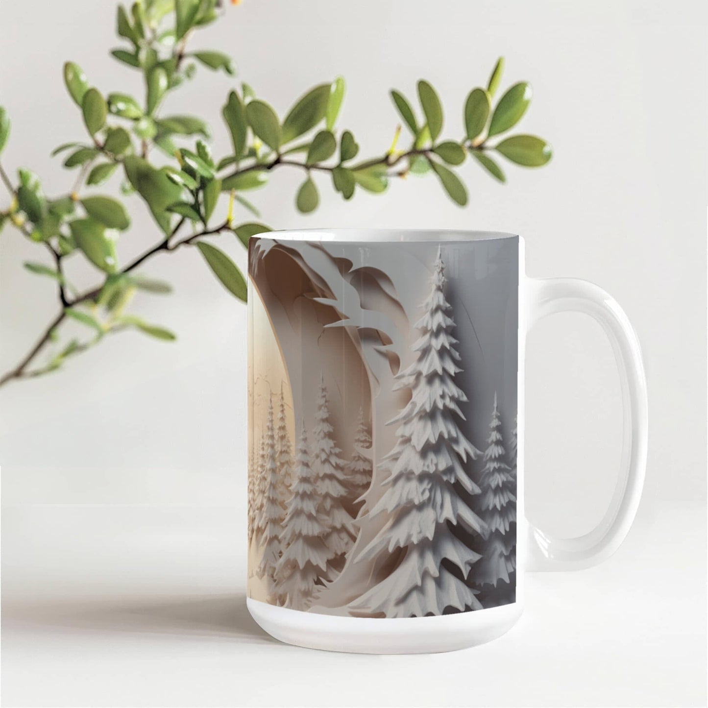 White Snow Winter Mug - Ceramic Mug - The Shoppers Outlet